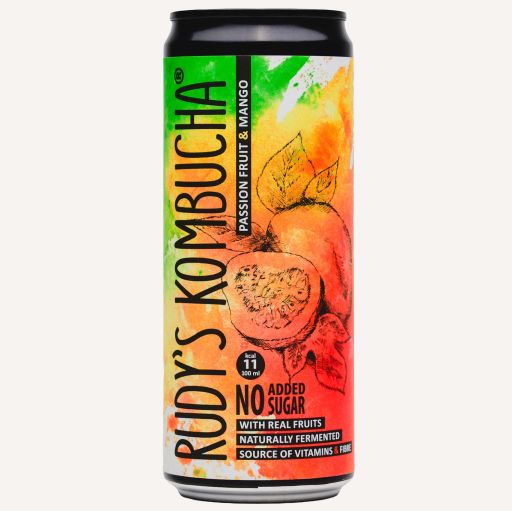 RUDY'S KOMBUCHA with mango and passion fruit 0.33l - 1 - Pica Lulū