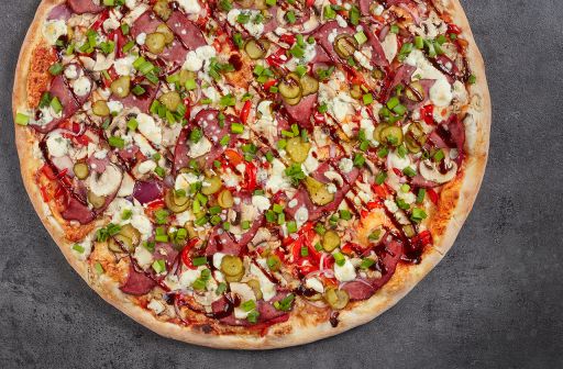 BBQ Beef Pizza - 1 - Pica Lulū