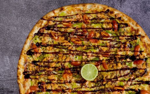 Salmon wok-pizza - 1 - Pica Lulū