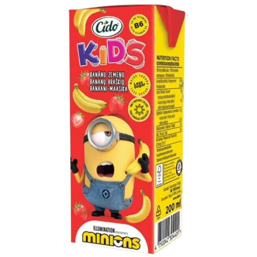 CIDO Zoo Minion Banānu zemeņu dzēriens 0.2l - 1 - Pica Lulū