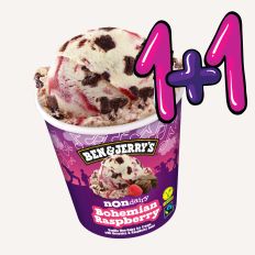 Фото Ben & Jerry’s non dairy Bohemian Raspberry 465ml 1+1 - Pica Lulū
