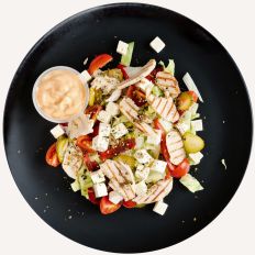 Attēls Grilētas vistas salāti ar Harisas mērci - Pica Lulū