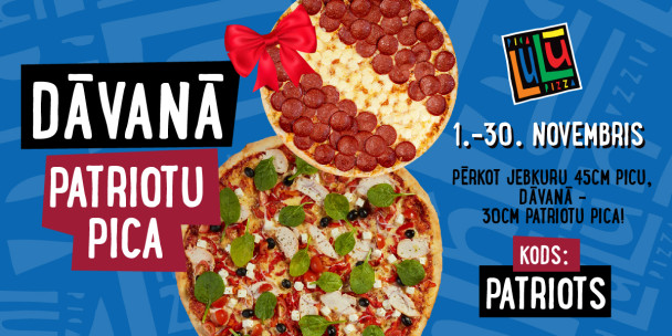 Patriotu mēnesī Patriotu pica par brīvu!