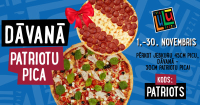 Patriotu mēnesī Patriotu pica par brīvu!
