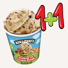 Attēls Ben & Jerry’s non dairy Cookies on Cookie Dough 465ml 1+1 - Pica Lulū