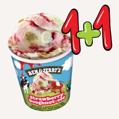 Attēls Ben & Jerry’s Strawberry Doughnut-eee 465ml 1+1 - Pica Lulū