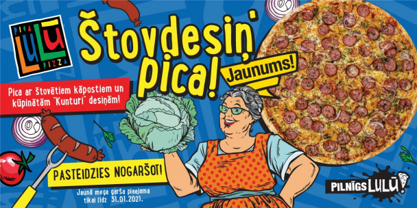 Jaunums - Štovdesiņ’ pica!