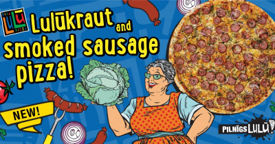 Our NEW Lulūkraut and smoked sausage pizza! 