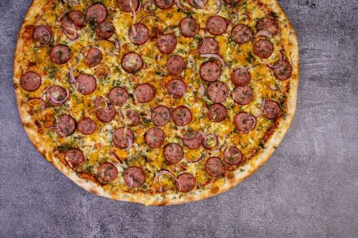 Пицца тушеный капусты с копченой колбасой - 1 - Pica Lulū