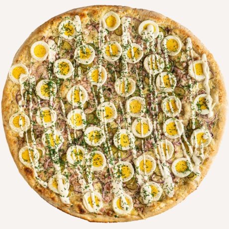 Photo of half a pizza