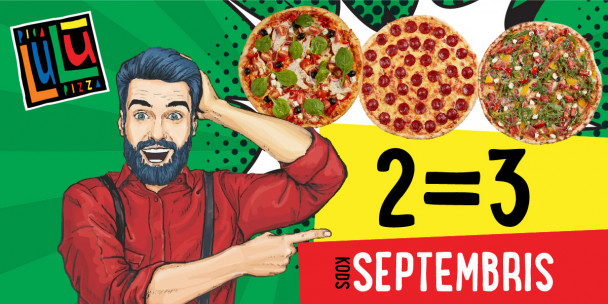Visu septembri iespēja saņemt picu par brīvu!