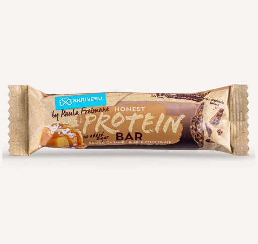 SKRĪVERU salted caramel protein bar in milk chocolate - 1 - Pica Lulū