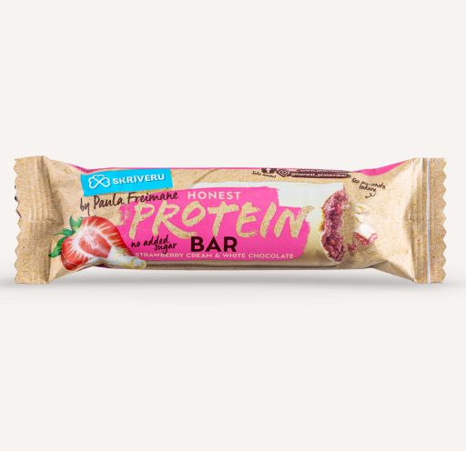 SKRĪVERU strawberry protein bar in white chocolate - 1 - Pica Lulū