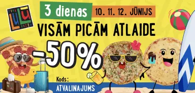 ATVALINAJUMS 50%