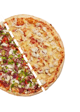 Half & half pizza